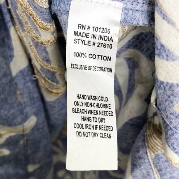 Soft Surroundings Tunic Top Shell Seeker Embroidered Coral Reef Beach Travel Cov - Picture 9 of 11